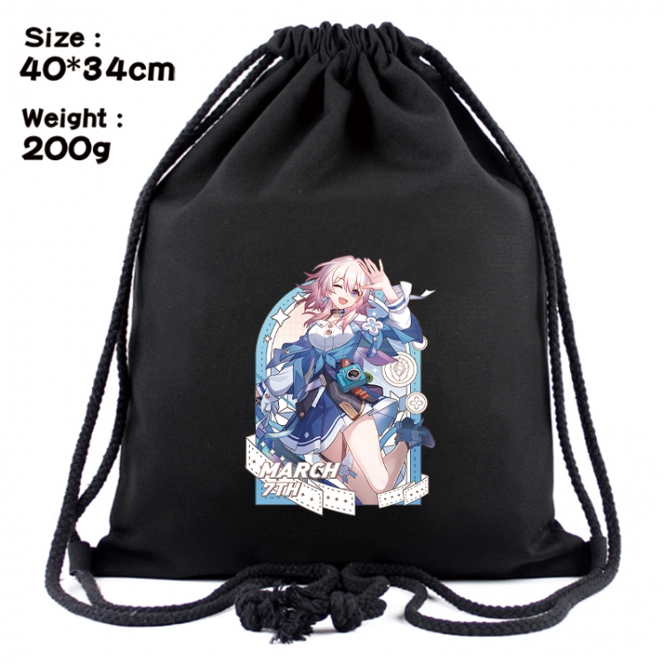 Honkai: Star Rail Anime Coloring Book Drawstring Backpack 40X34cm 200g