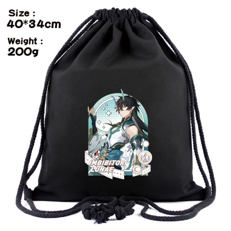 Honkai: Star Rail Anime Coloring Book Drawstring Backpack 40X34cm 200g