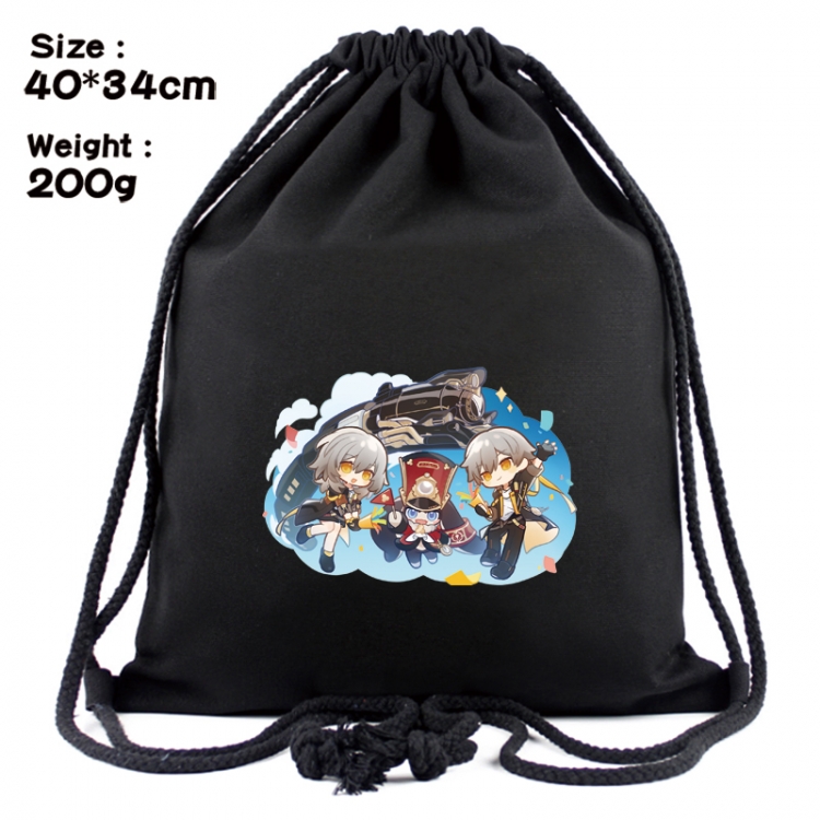 Honkai: Star Rail Anime Coloring Book Drawstring Backpack 40X34cm 200g