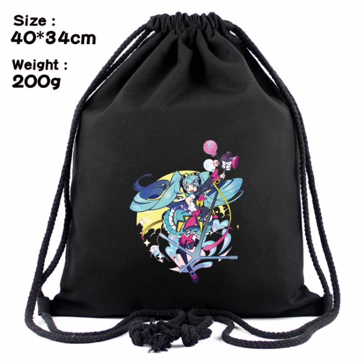 Hatsune Miku Anime Coloring Book Drawstring Backpack 40X34cm 200g