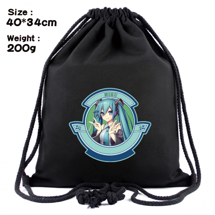 Hatsune Miku Anime Coloring Book Drawstring Backpack 40X34cm 200g