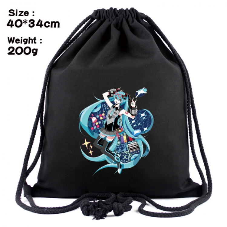 Hatsune Miku Anime Coloring Book Drawstring Backpack 40X34cm 200g