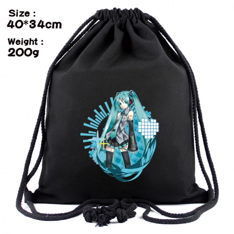 Hatsune Miku Anime Coloring Book Drawstring Backpack 40X34cm 200g