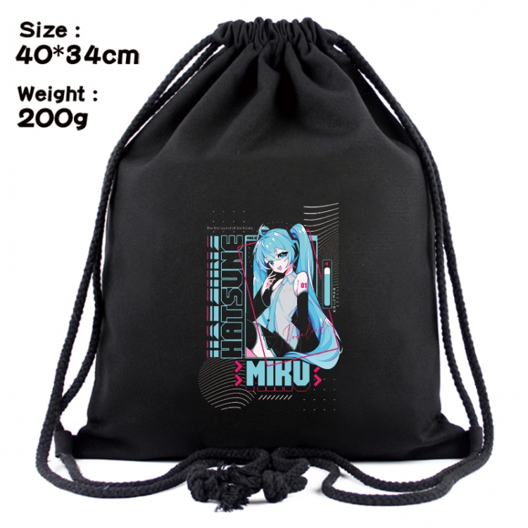 Hatsune Miku Anime Coloring Book Drawstring Backpack 40X34cm 200g