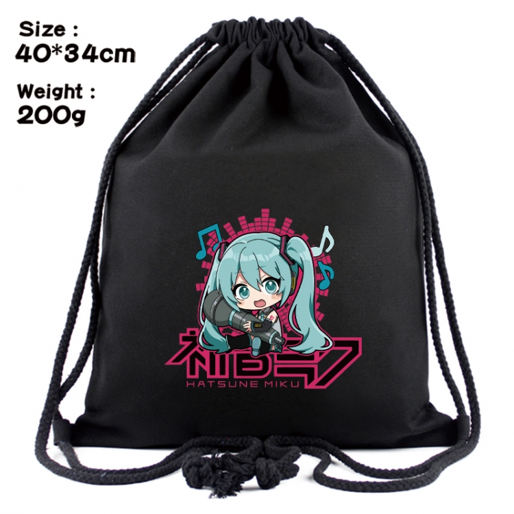 Hatsune Miku Anime Coloring Book Drawstring Backpack 40X34cm 200g