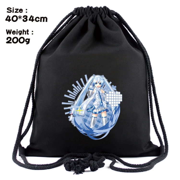 Hatsune Miku Anime Coloring Book Drawstring Backpack 40X34cm 200g