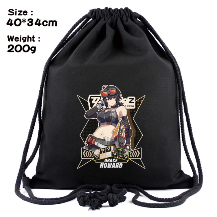 Zenless Zone Zero Anime Coloring Book Drawstring Backpack 40X34cm 200g