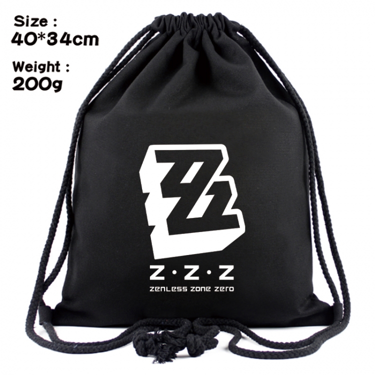 Zenless Zone Zero Anime Coloring Book Drawstring Backpack 40X34cm 200g