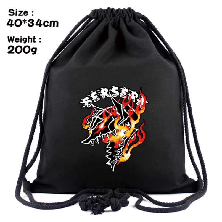 Berserk Anime Coloring Book Drawstring Backpack 40X34cm 200g