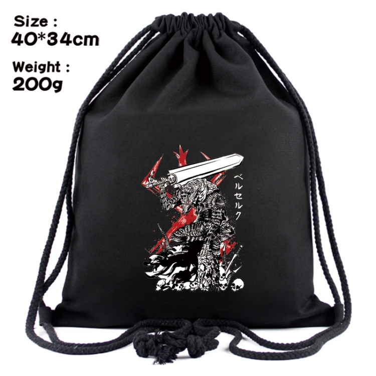 Berserk Anime Coloring Book Drawstring Backpack 40X34cm 200g