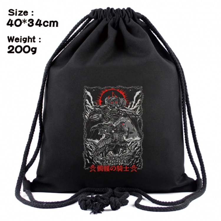 Berserk Anime Coloring Book Drawstring Backpack 40X34cm 200g