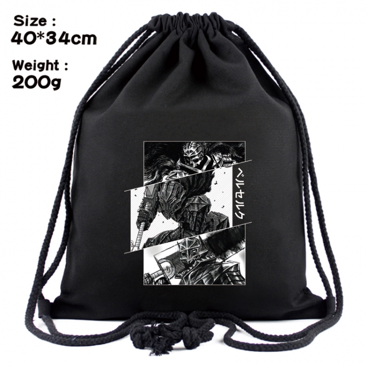 Berserk Anime Coloring Book Drawstring Backpack 40X34cm 200g