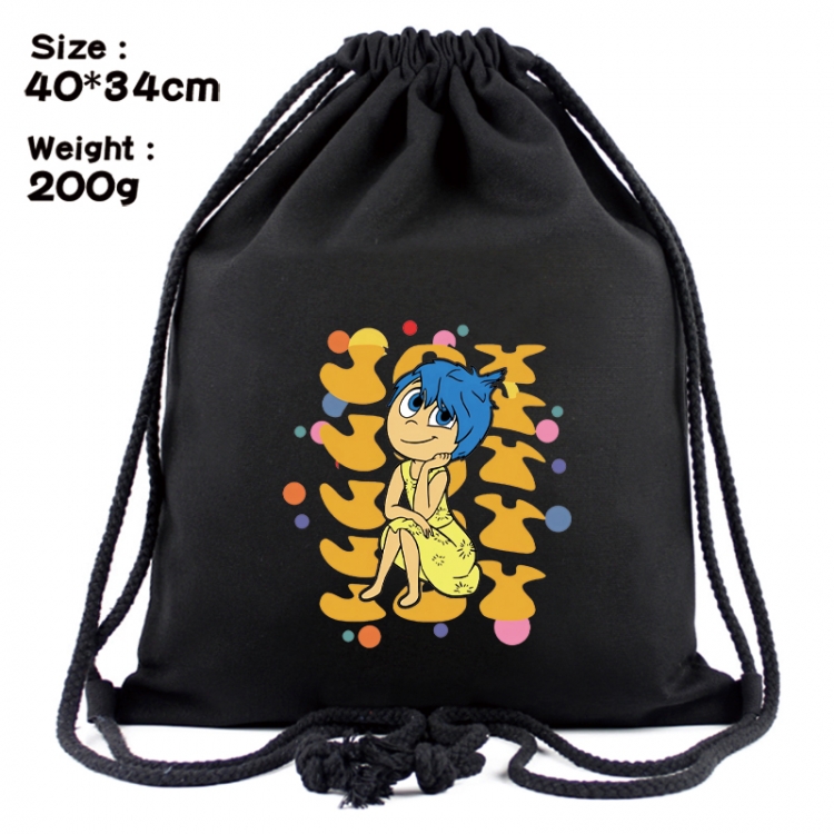 Inside Out Anime Coloring Book Drawstring Backpack 40X34cm 200g