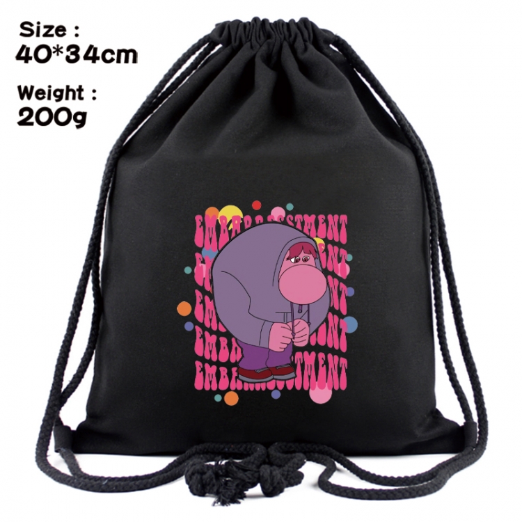 Inside Out Anime Coloring Book Drawstring Backpack 40X34cm 200g