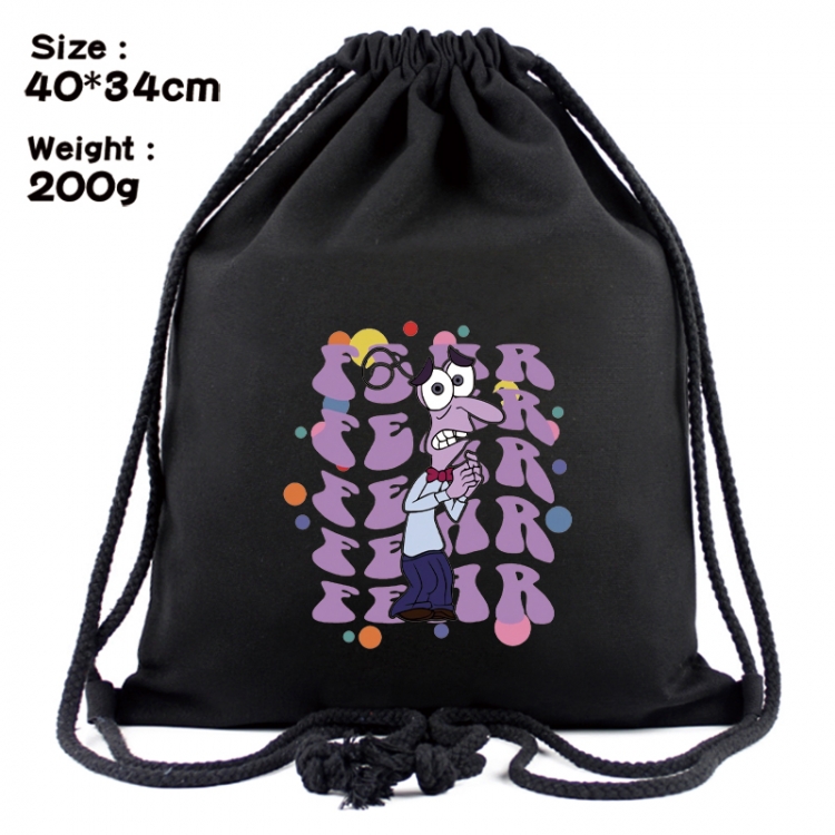 Inside Out Anime Coloring Book Drawstring Backpack 40X34cm 200g