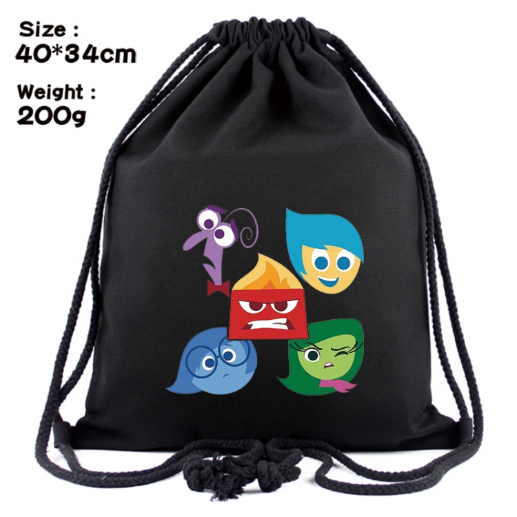 Inside Out Anime Coloring Book Drawstring Backpack 40X34cm 200g