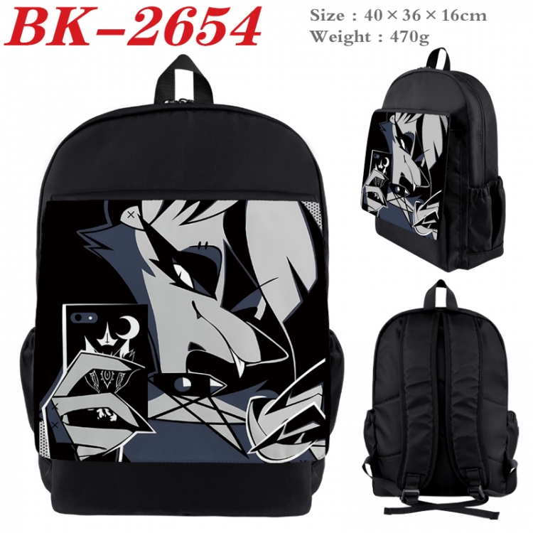 Hazbin Hotel Waterproof nylon canvas flip color picture backpack 40X36X16CM BK-2654