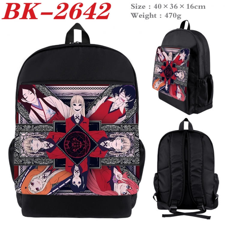 Kakegurui Waterproof nylon canvas flip color picture backpack 40X36X16CM BK-2642