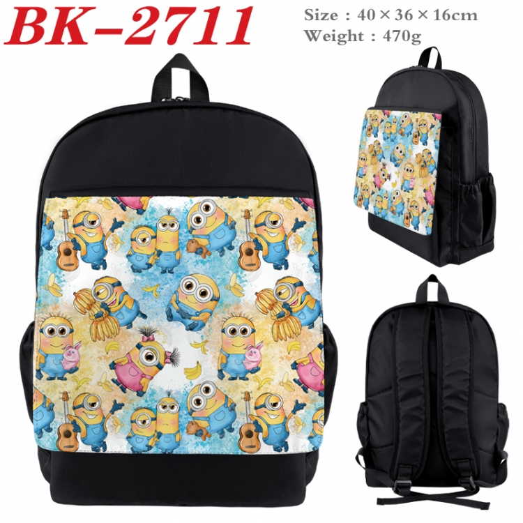 Despicable Me Waterproof nylon canvas flip color picture backpack 40X36X16CM BK-2711