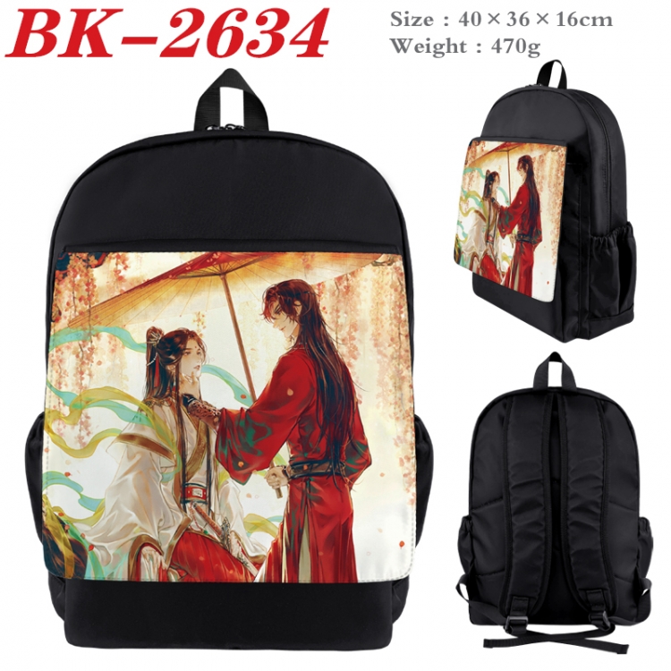 Heaven Official's Blessing Waterproof nylon canvas flip color picture backpack 40X36X16CM BK-2634