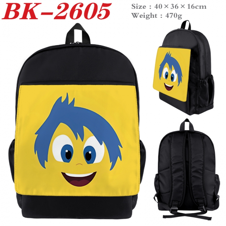 Inside Out Waterproof nylon canvas flip color picture backpack 40X36X16CM BK-2605