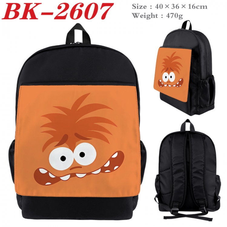 Inside Out Waterproof nylon canvas flip color picture backpack 40X36X16CM BK-2607