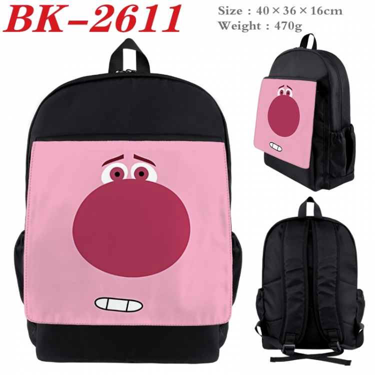 Inside Out Waterproof nylon canvas flip color picture backpack 40X36X16CM  BK-2611