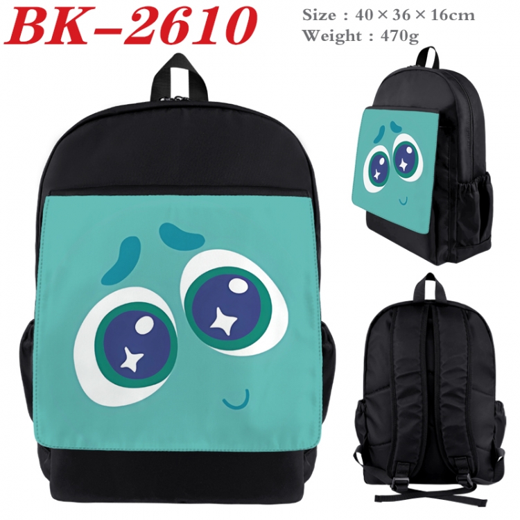 Inside Out Waterproof nylon canvas flip color picture backpack 40X36X16CM  BK-2610