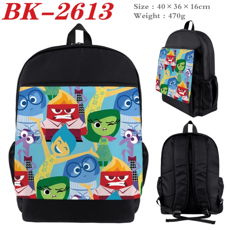 Inside Out Waterproof nylon canvas flip color picture backpack 40X36X16CM  BK-2613