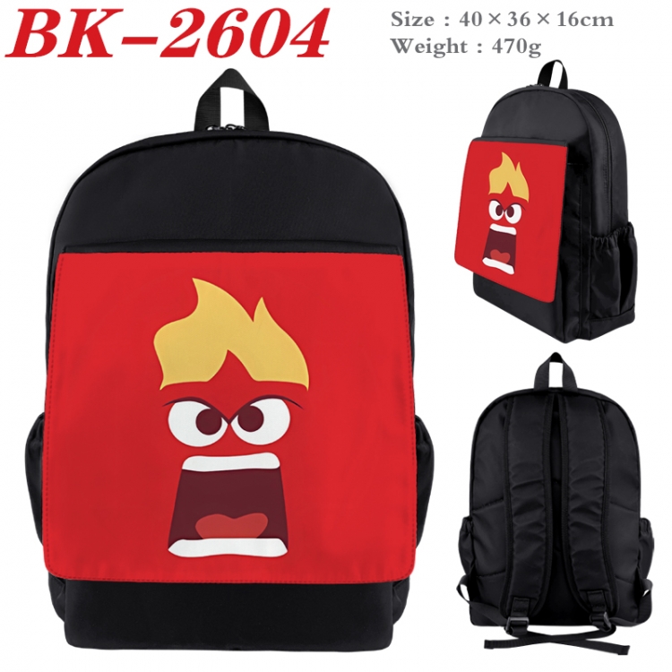 Inside Out Waterproof nylon canvas flip color picture backpack 40X36X16CM BK-2604