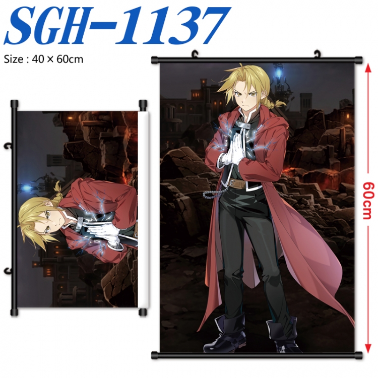 Fullmetal Alchemist Anime digital printed pole style hanging picture Wall Scroll 40x60cm SGH-1137