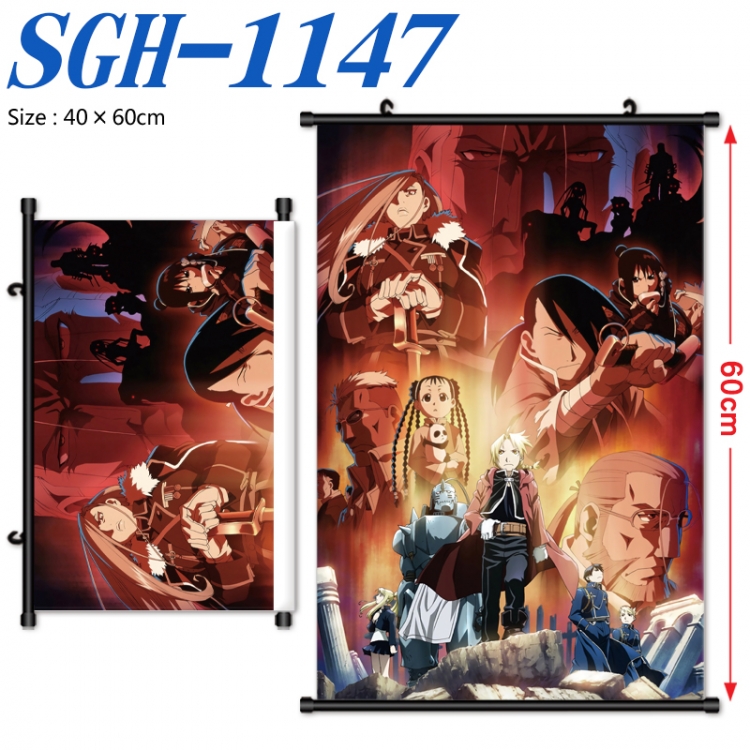 Fullmetal Alchemist Anime digital printed pole style hanging picture Wall Scroll 40x60cm SGH-1147