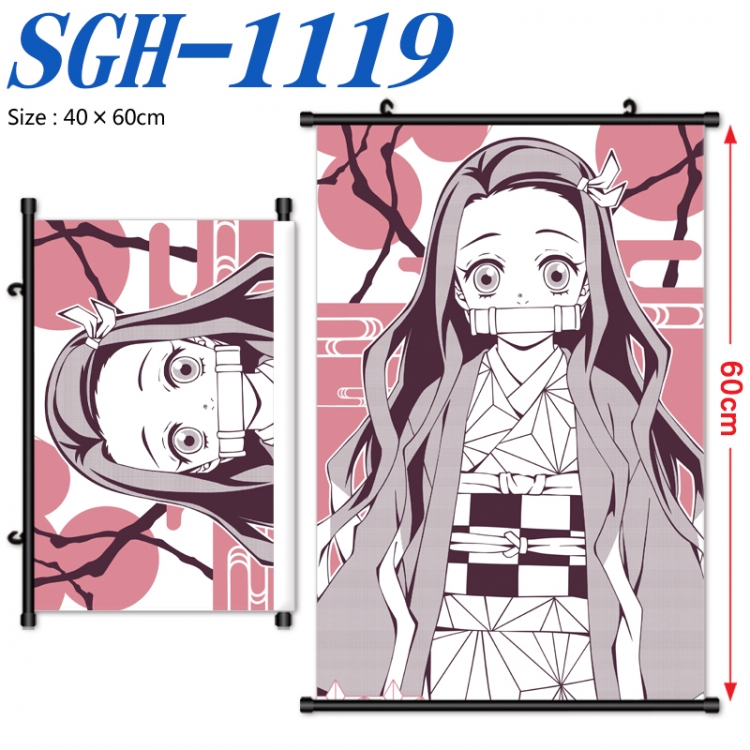 Demon Slayer Kimets Anime digital printed pole style hanging picture Wall Scroll 40x60cm SGH-1119