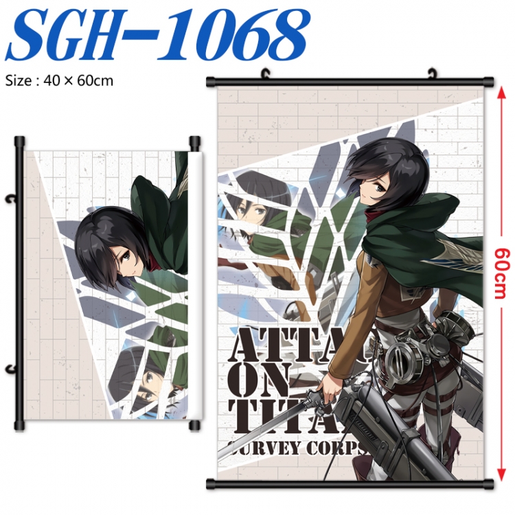 Shingeki no Kyojin Anime digital printed pole style hanging picture Wall Scroll 40x60cm