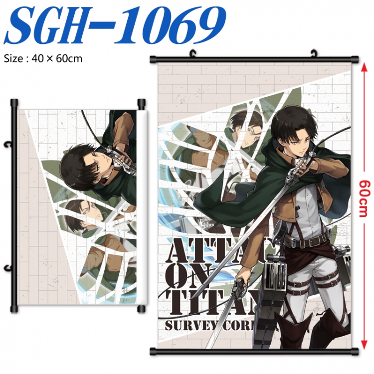 Shingeki no Kyojin Anime digital printed pole style hanging picture Wall Scroll 40x60cm