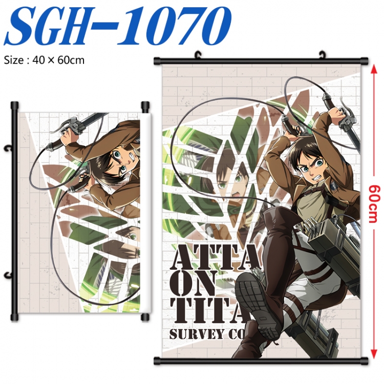 Shingeki no Kyojin Anime digital printed pole style hanging picture Wall Scroll 40x60cm