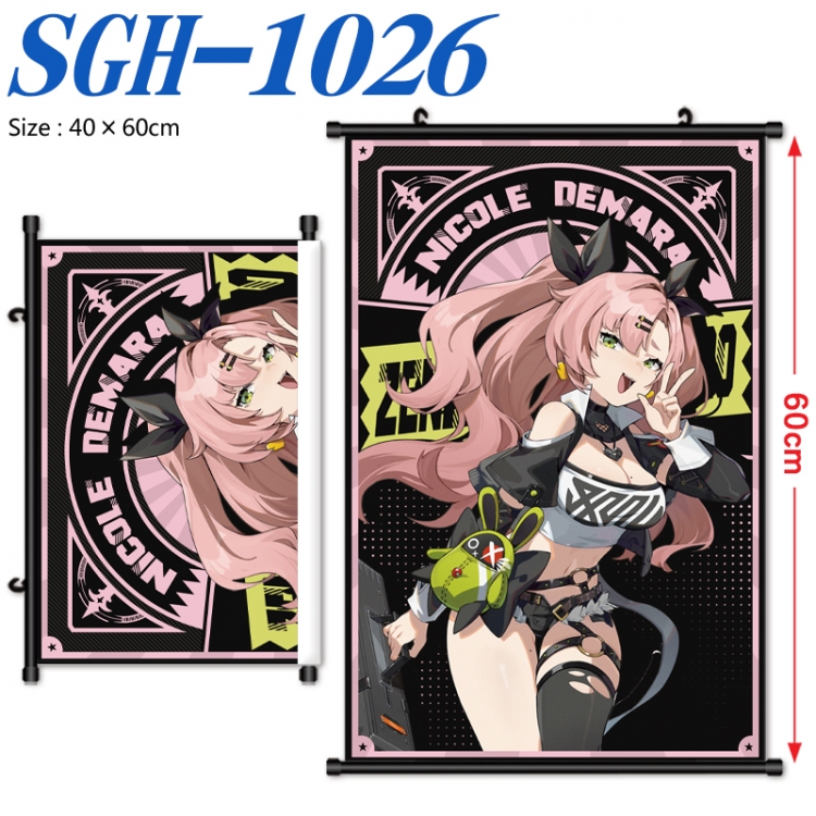 Zenless Zone Zero Anime digital printed pole style hanging picture Wall Scroll 40x60cm  SGH-1026