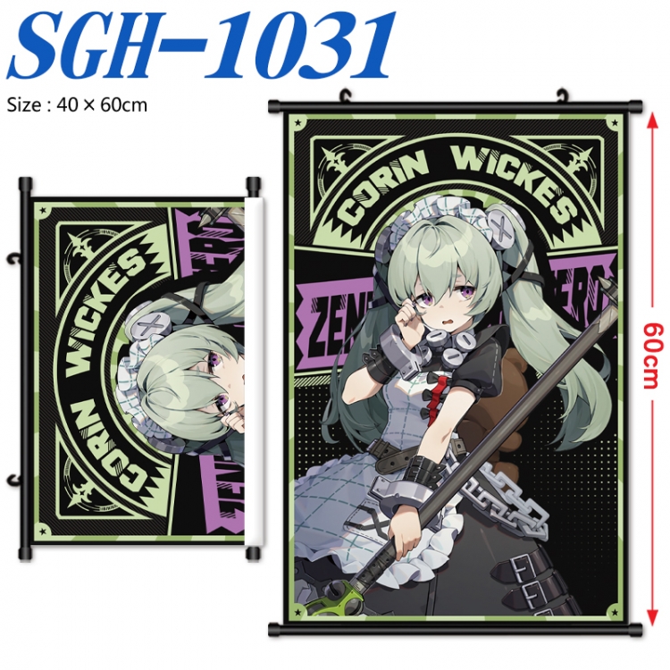 Zenless Zone Zero Anime digital printed pole style hanging picture Wall Scroll 40x60cm SGH-1031