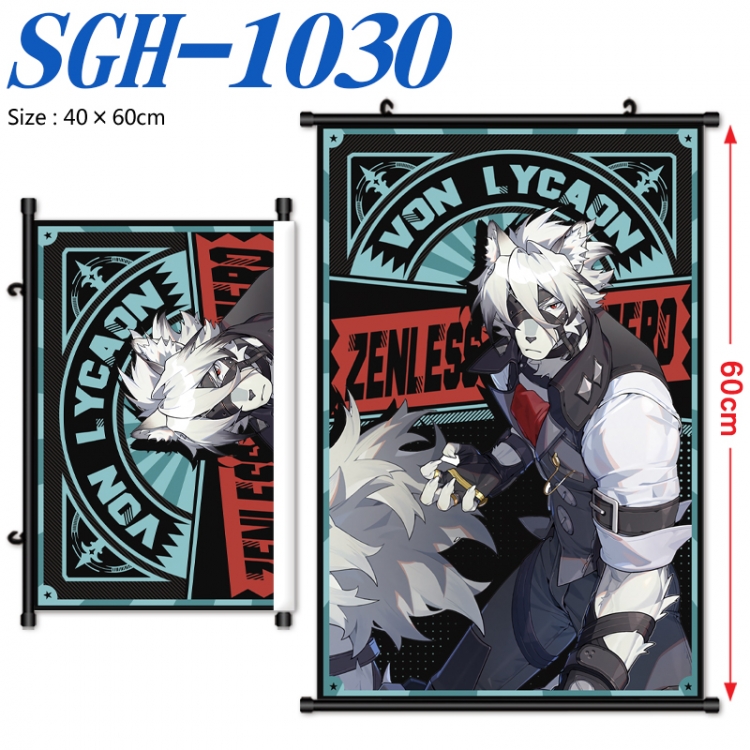 Zenless Zone Zero Anime digital printed pole style hanging picture Wall Scroll 40x60cm SGH-1030