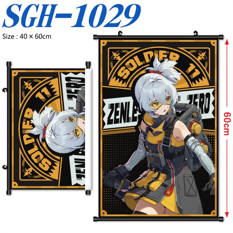 Zenless Zone Zero Anime digital printed pole style hanging picture Wall Scroll 40x60cm  SGH-1029