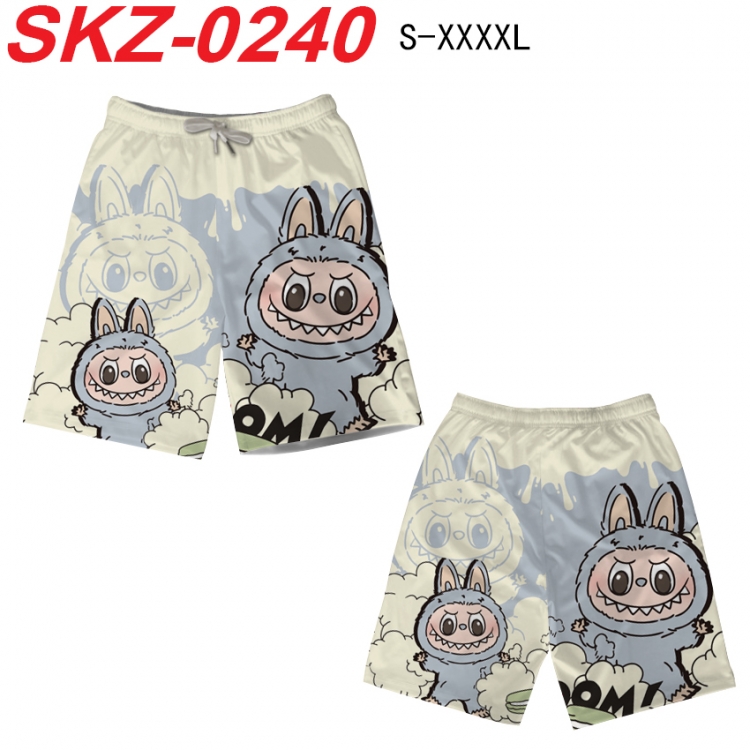 LABUBU Anime full-color digital printed beach shorts from S to 4XL SKZ-0240