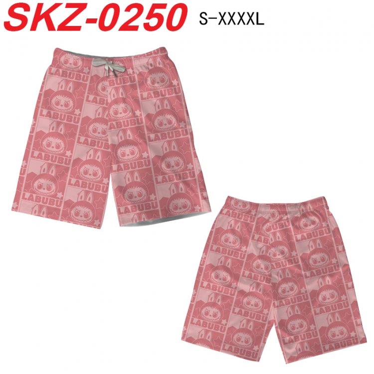 LABUBU Anime full-color digital printed beach shorts from S to 4XL  SKZ-0250