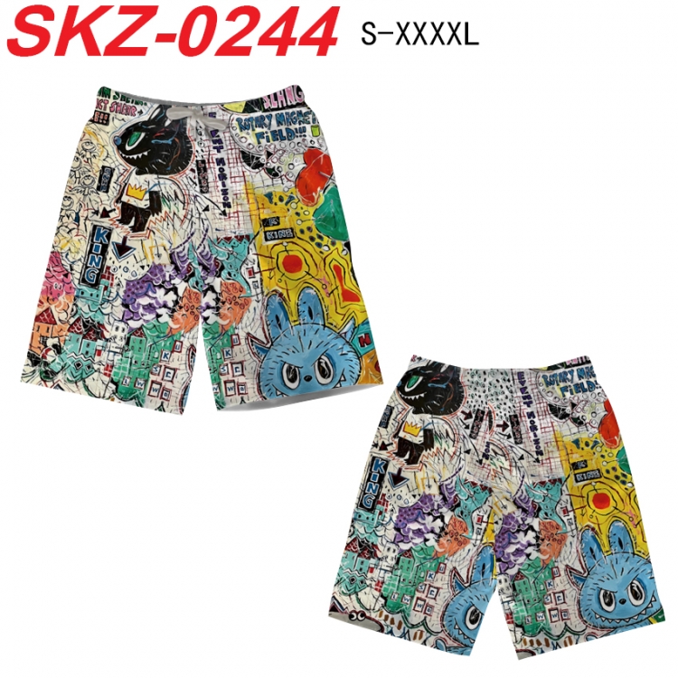 LABUBU Anime full-color digital printed beach shorts from S to 4XL SKZ-0244