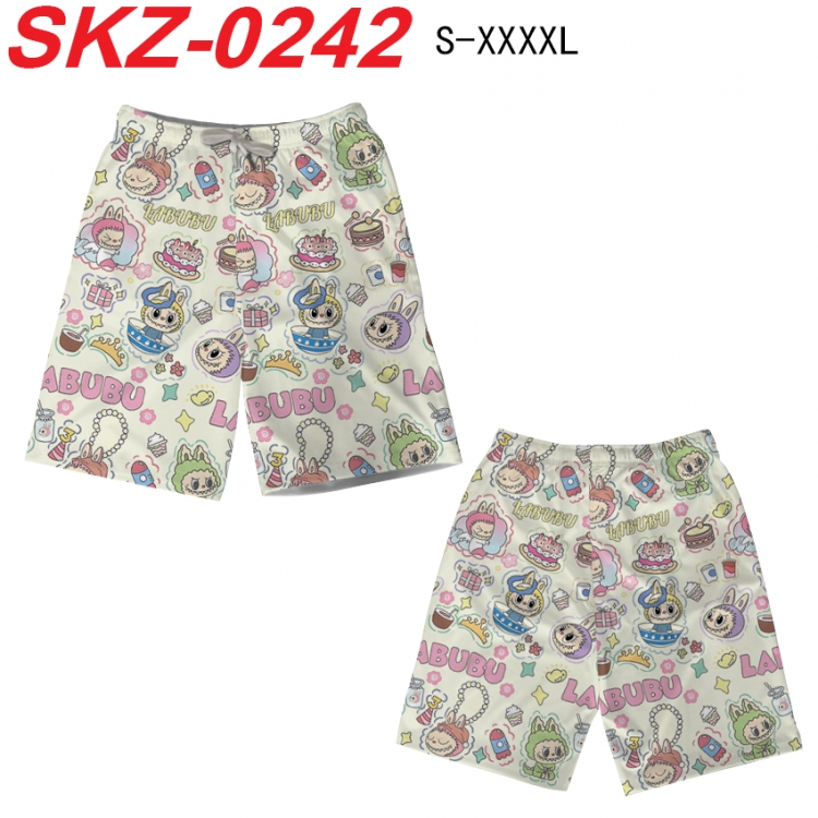 LABUBU Anime full-color digital printed beach shorts from S to 4XL  SKZ-0242