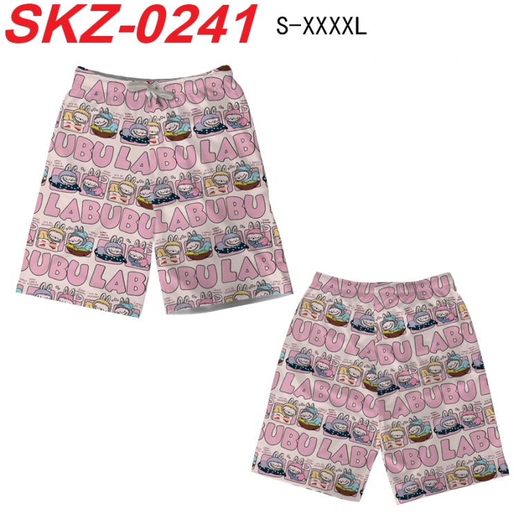 LABUBU Anime full-color digital printed beach shorts from S to 4XL SKZ-0241