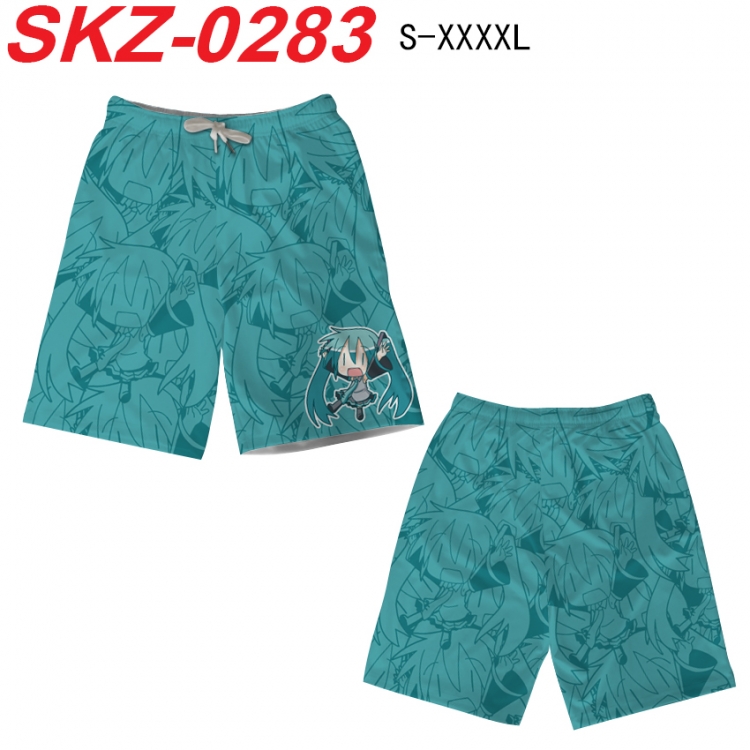 Hatsune Miku Anime full-color digital printed beach shorts from S to 4XL SKZ-0283