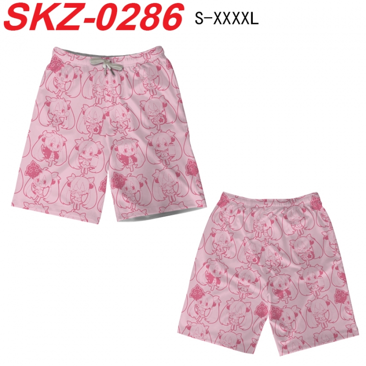 Hatsune Miku Anime full-color digital printed beach shorts from S to 4XL SKZ-0286