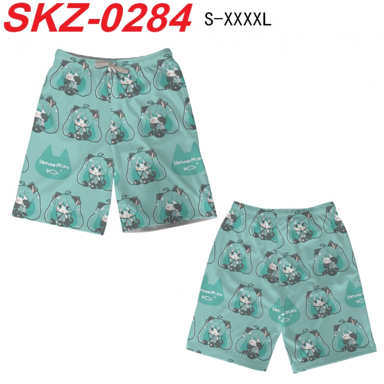 Hatsune Miku Anime full-color digital printed beach shorts from S to 4XL SKZ-0284