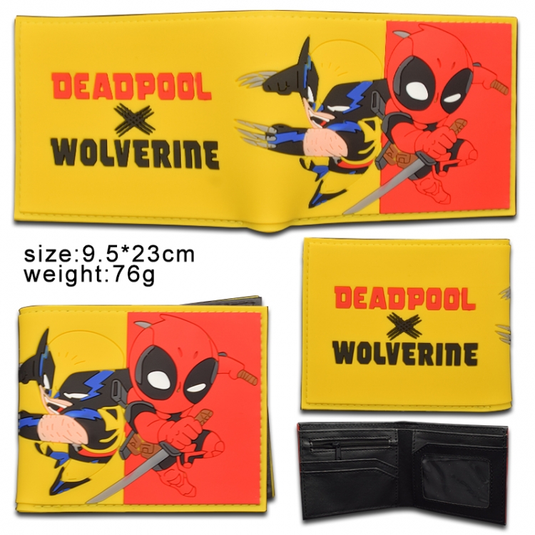 Wolverine Silicone PVC Wallet Short Half Fold Wallet 9.5X23CM