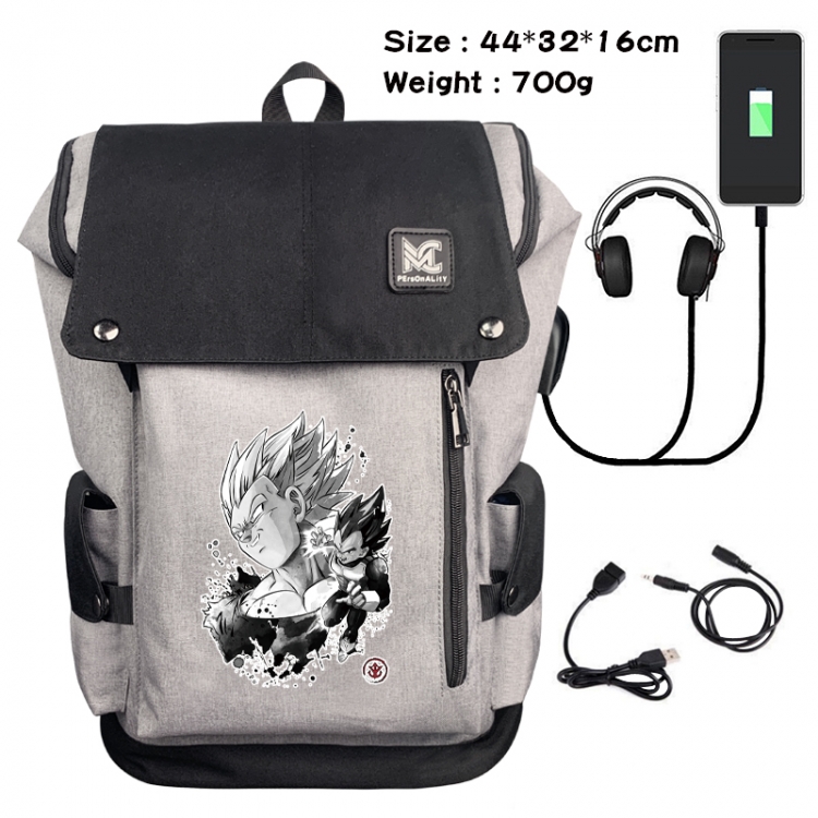 DRAGON BALL Animation anti-theft canvas bucket backpack 44X32X16CM